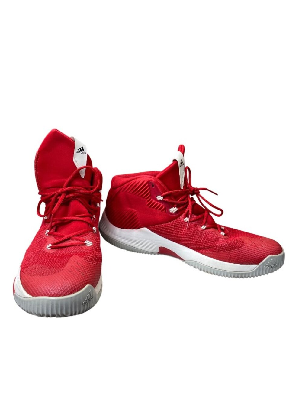 Adidas Crazy Hustle mens mid red white basketball mid sneakers sz 16 SKU 10-790